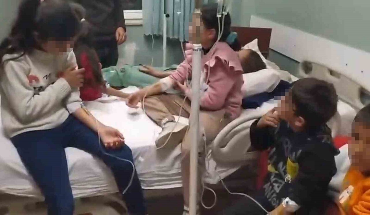 DİYARBAKIR’IN HANİ İLÇESİNDE GÜN İÇİNDE MAKARNA, KÖFTE VE TATLI YİYEN ÇOK SAYIDA ÖĞRENCİ, KUSMA...