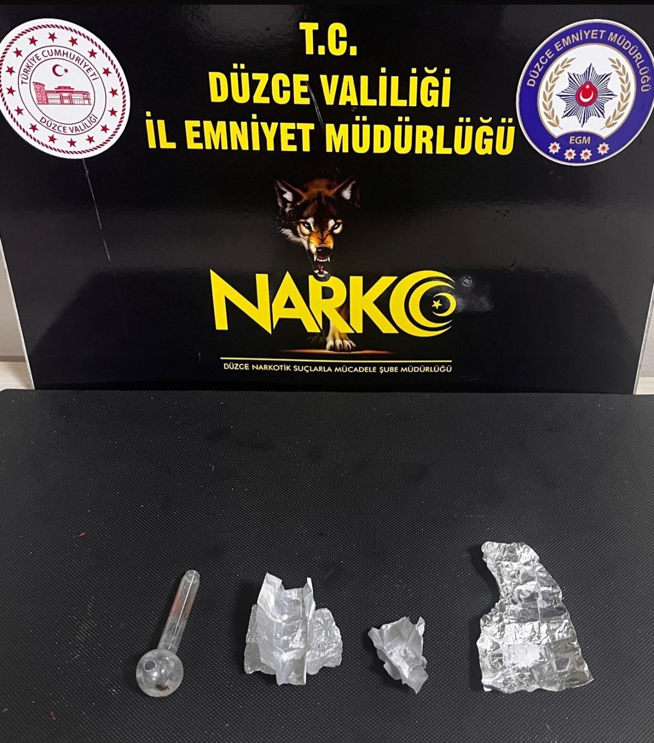 DÜZCE’DE NARKOTİK SUÇLARLA MÜCADELE ŞUBE MÜDÜRLÜĞÜNCE PALINA ÇALIŞMADA BİR MİKTAR UYUŞTURUCU ELE...