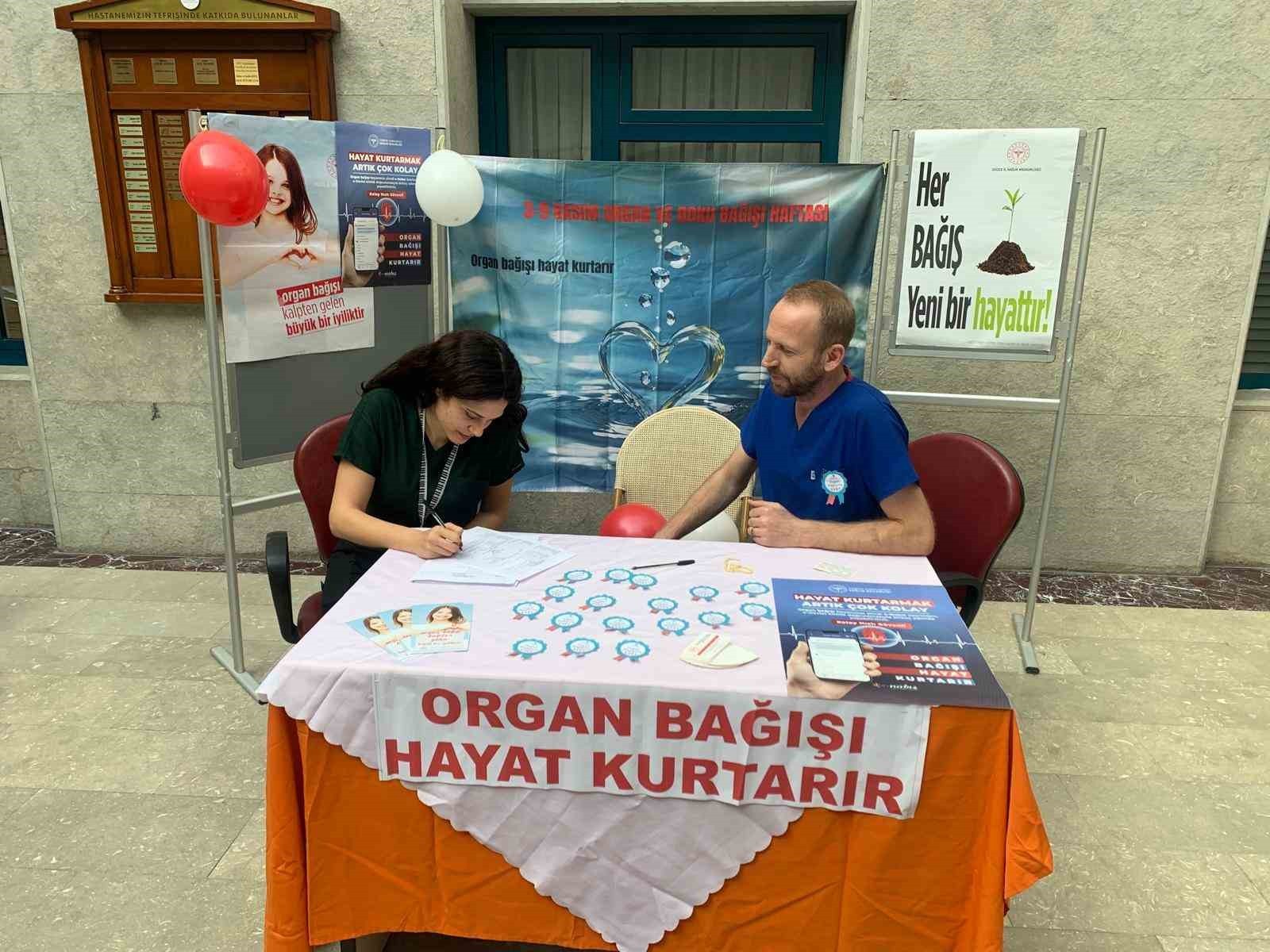 DÜZCE ÜNİVERSİTESİ TIP FAKÜLTESİ HASTANESİ ORGAN VE DOKU BAĞIŞ BİRİMİ, 3-9 KASIM ORGAN BAĞIŞI...