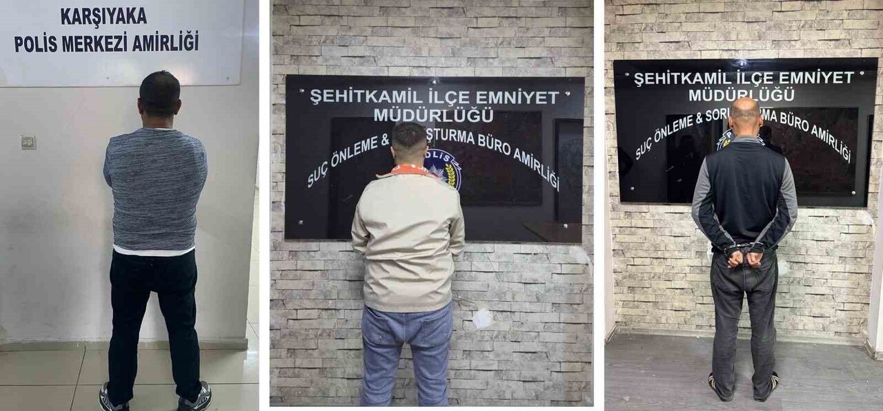 GAZİANTEP’TE POLİS EKİPLERİ TARAFINDAN ARANAN ŞAHISLARIN YAKALANMASINA YÖNELİK YAPILAN...