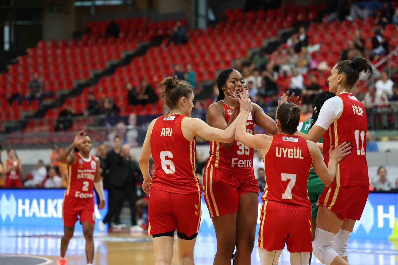 KADINLAR BASKETBOL SÜPER LİGİ EKİPLERİNDEN MELİKGAZİ KAYSERİ BASKETBOL; EVİNDE OYNADIĞI MAÇTA OGM...