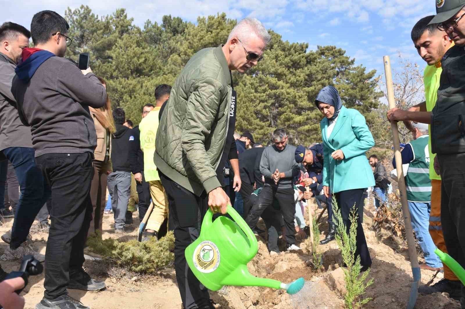 KARAMAN'DA MİLLİ AĞAÇLANDIRMA GÜNÜ'NDE 5 BİN ÇAM FİDANI TOPRAKLA BULUŞTURULDU.