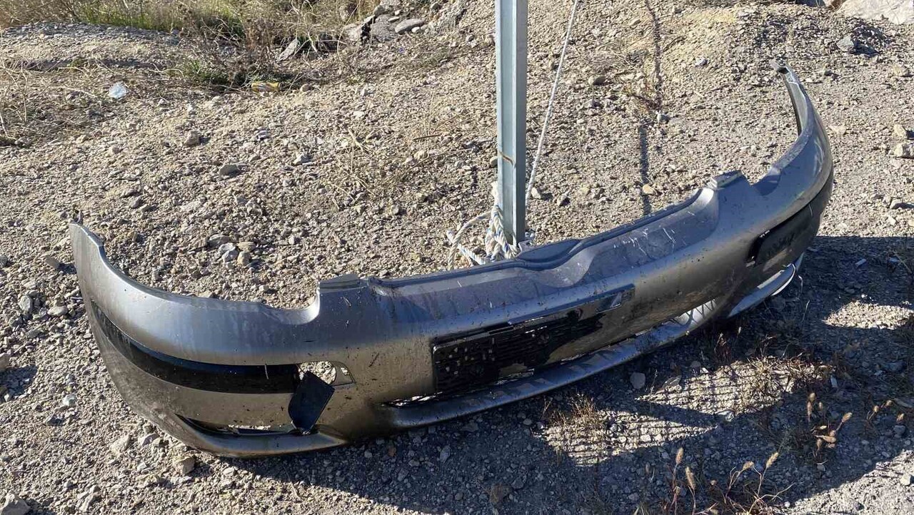 KAZADA HASAR GÖREN ARACIN TAMPON KISMINDAN GÖRÜNTÜ