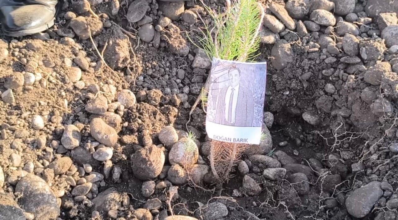 ÖĞRETMENLER, ŞEHİT VE DEPREMDE KAYBEDİLEN MESLEKTAŞLARI İÇİN FİDAN DİKTİ