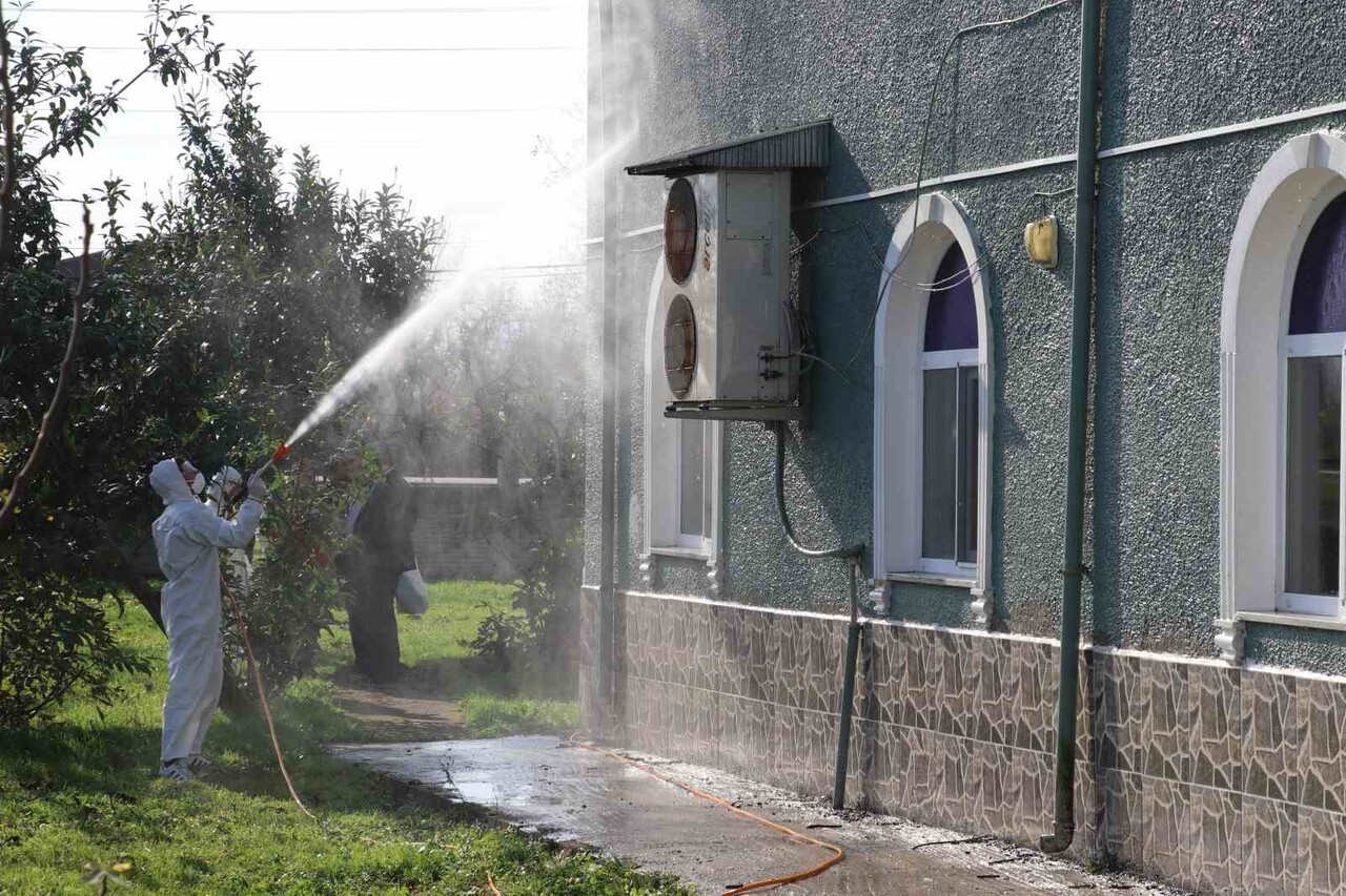 SAMSUN'UN TERME İLÇESİNDE BULUNAN BİR MAHALLEDE KAHVERENGİ KOKARCA İLE MÜCADELE ÇERÇEVESİNDE 850...