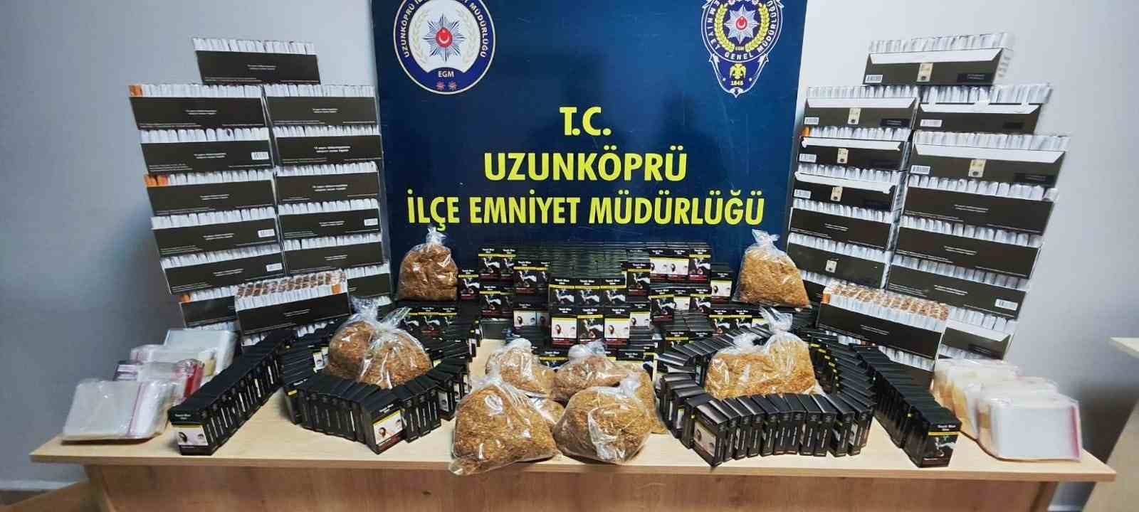 UZUNKÖPRÜ’DE KAÇAK DOLDURULMUŞ MAKARON OPERASYONU