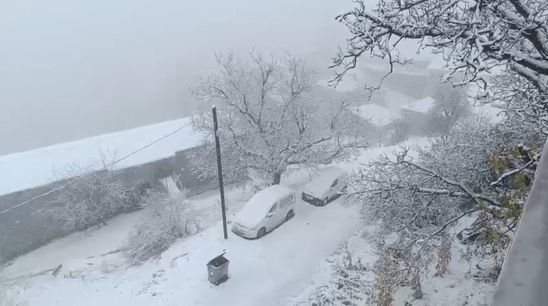 VAN-BAHÇESARAY KARA YOLUNDAKİ 3 BİN RAKIMLI KARABET GEÇİDİ İLE KIRSAL MAHALLELERDE KAR YAĞIŞI...