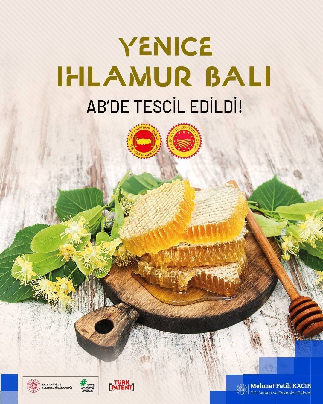 YENİCE IHLAMUR BALI AB’DEN COĞRAFİ İŞARET TESCİLİ ALDI
