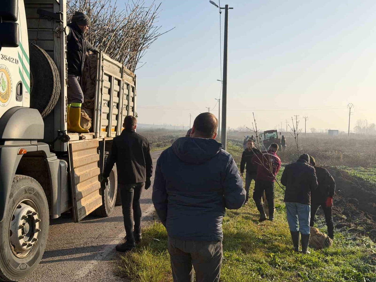 BANDIRMA’NIN 55’İNCİ KIRSAL MAHALLESİNDE 350 AĞAÇ TOPRAKLA BULUŞTU