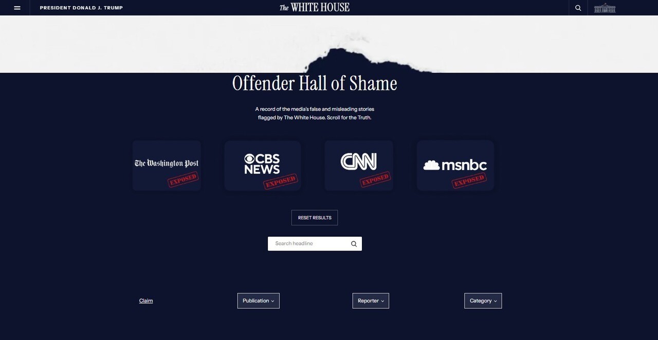 BEYAZ SARAY, RESMİ İNTERNET SAYFASINA YENİ BİR BAŞLIK EKLEYEREK "MEDYA SUÇLUSU" OLDUĞUNU İDDİA...