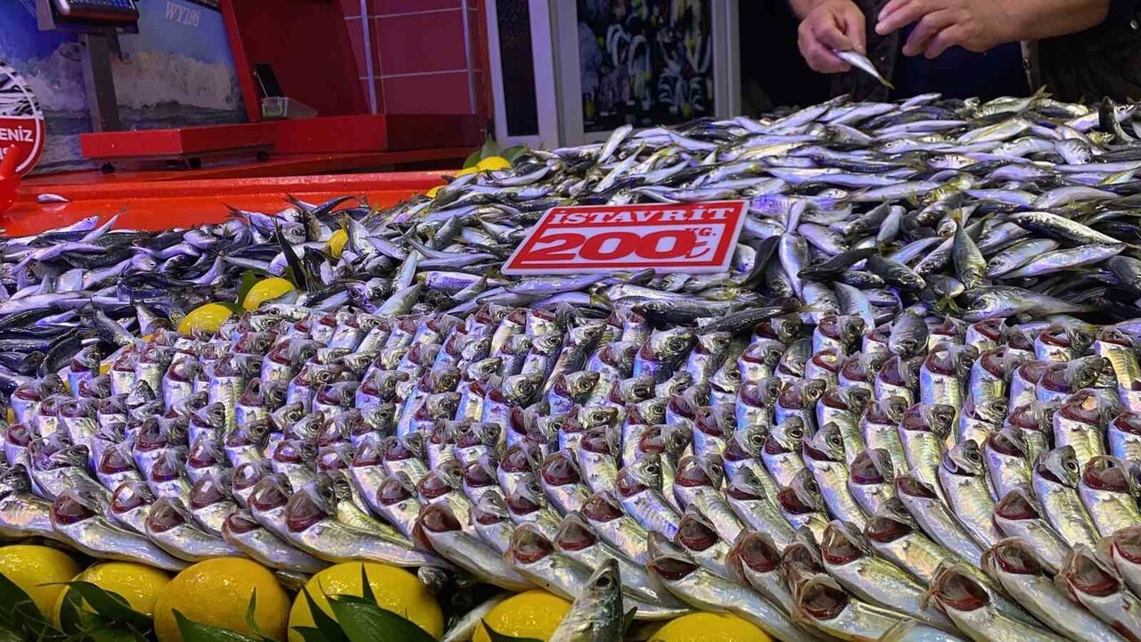 BOLU'DA KURULAN HALK PAZARINDAKİ BALIK TEZGAHLARI, KARADENİZ'DE ETKİLİ OLAN OLUMSUZ HAVA...