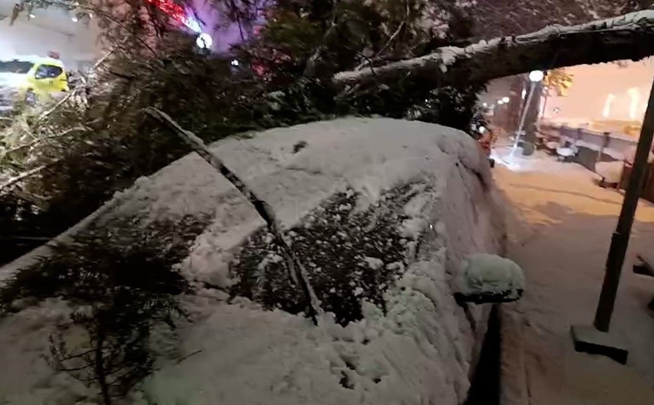 BOLU’DA 2 GÜNDÜR ETKİLİ OLAN YOĞUN KAR YAĞIŞI NEDENİYLE KÖROĞLU DEVLET HASTANESİ’NİN BAHÇESİNDEKİ...