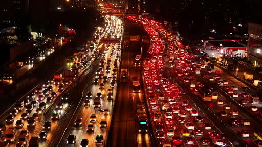 Cevizlibağ'da trafik yoğunluğu böyle görüntülendi