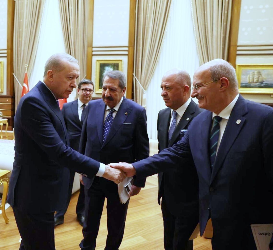 CUMHURBAŞKANI RECEP TAYYİP ERDOĞAN, ANKARA TİCARET ODASI (ATO) YÖNETİM KURULU BAŞKANI GÜRSEL...