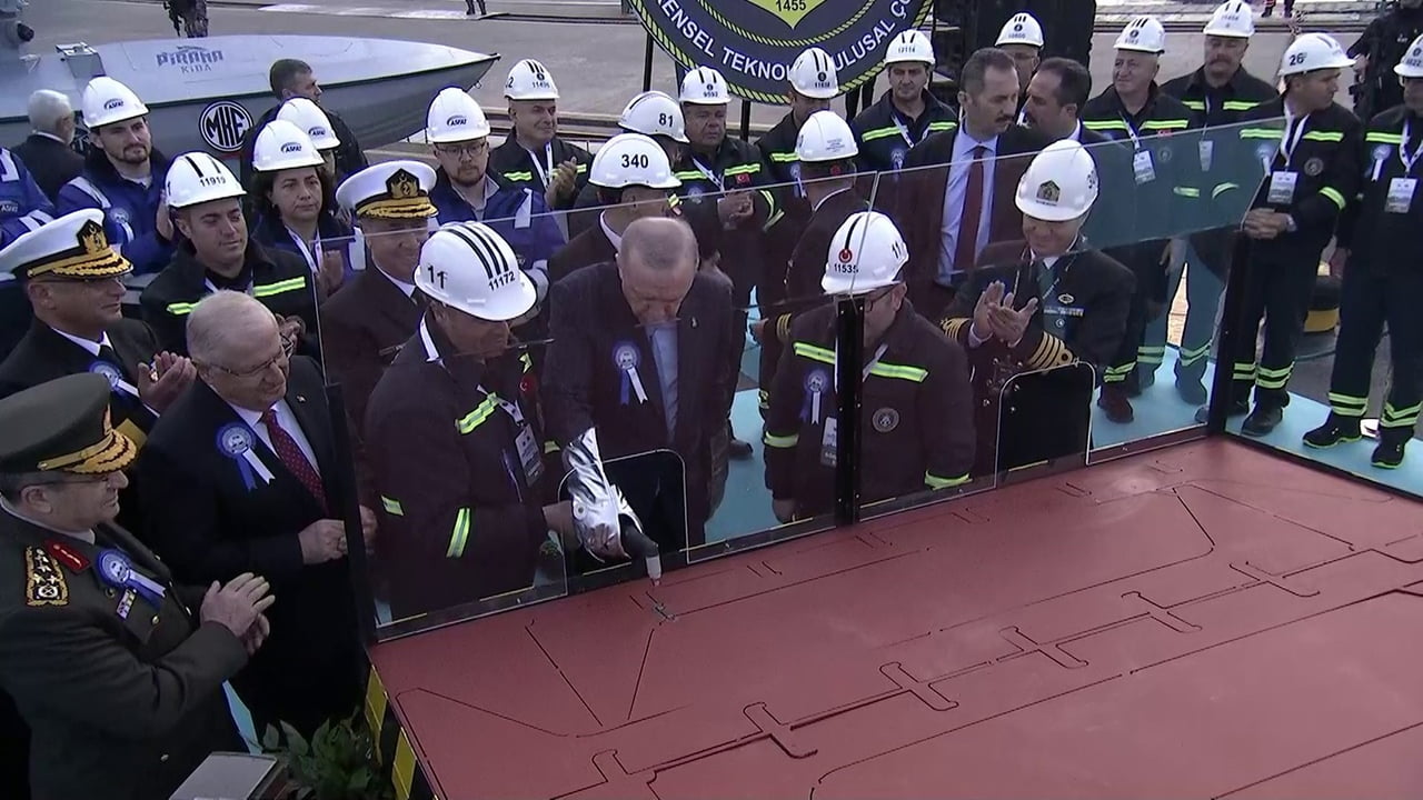 CUMHURBAŞKANI RECEP TAYYİP ERDOĞAN, İSTANBUL TERSANESİ KOMUTANLIĞI’NDA DÜZENLENEN "DENİZ...