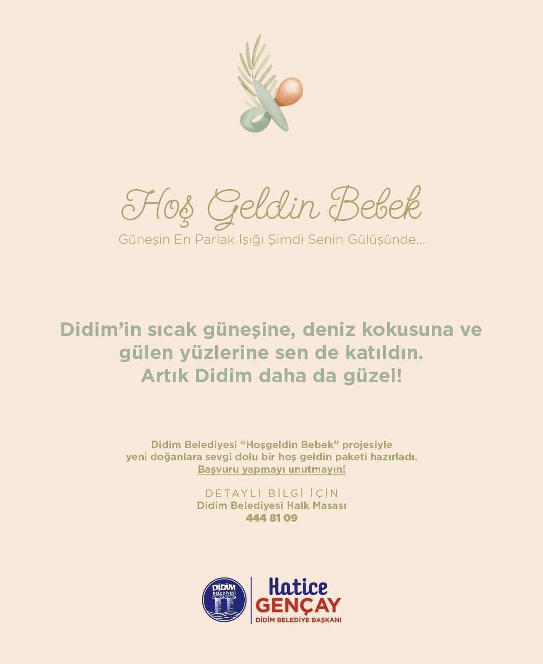 DİDİM BELEDİYESİ’NİN HAYATA GEÇİRDİĞİ "HOŞ GELDİN BEBEK" PROJESİ, İLÇE GENELİNDE BÜYÜK İLGİ...
