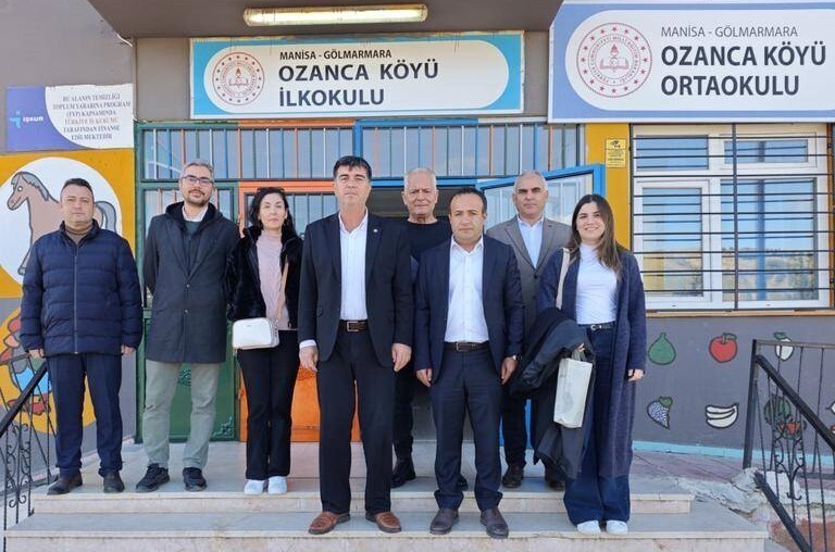 EĞİTİM BİR SEN MANİSA 1 NOLU ŞUBE BAŞKANI AHMET YASAV VE YÖNETİMİ, GÖLMARMARA’DAKİ OKULLARI, İLÇE...