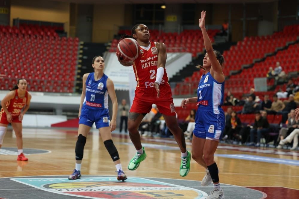 HALKBANK KADINLAR BASKETBOL SÜPER LİGİ EKİPLERİNDEN MELİKGAZİ KAYSERİ BASKETBOL, LİGİN 13....