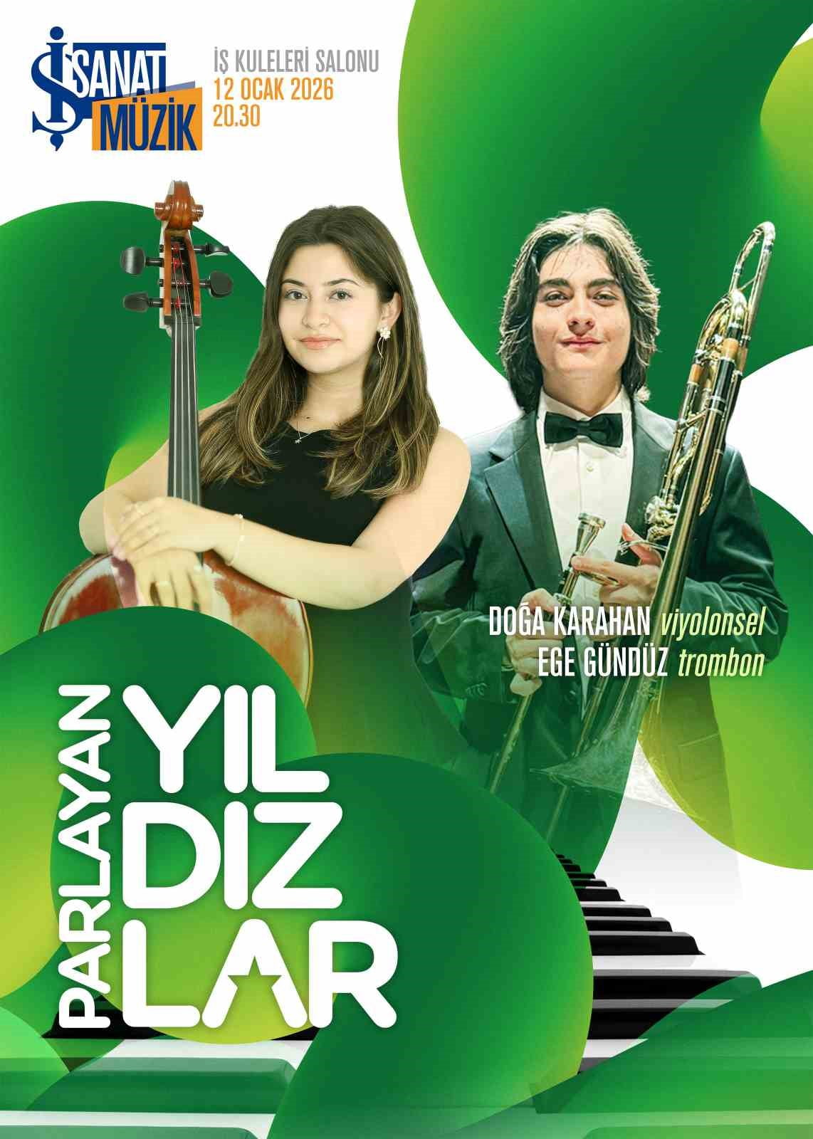 İŞ SANAT’IN PARLAYAN YILDIZLAR KONSERLERİNDE GENÇ MÜZİSYENLER YENİ YILDA DA SAHNE ALACAK.