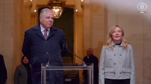 İtalya Başbakanı Giorgia Meloni, resmi konutu Palazzo Chigi'de düzenlenen programda başbakanlık...