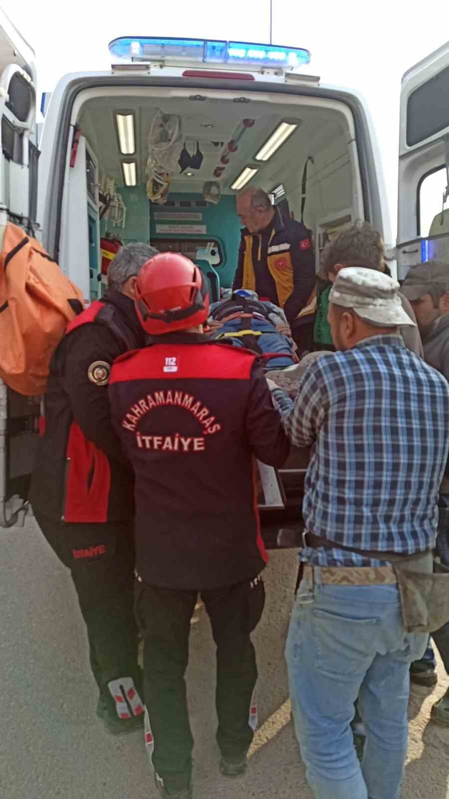 KAHRAMANMARAŞ'TA BİR İNŞAATA ÇALIŞIRKEN DÜŞEN İŞÇİ YARALANDI.