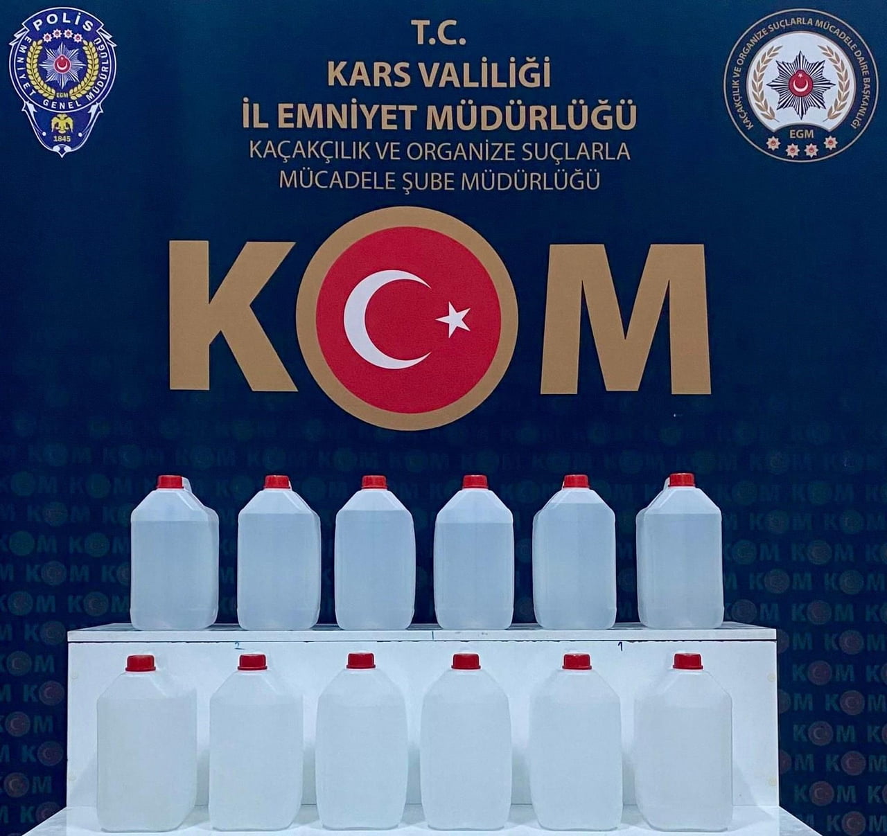 KARS’TA SAHTE İÇKİ ELE GEÇİRİLDİ