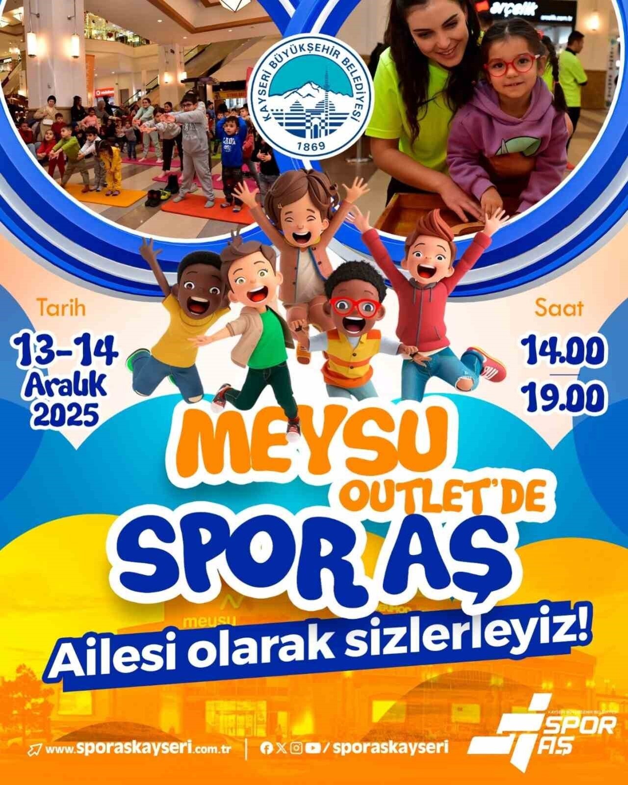 KAYSERİ BÜYÜKŞEHİR BELEDİYESİ SPOR A.Ş. AVM SPOR ETKİNLİKLERİ KAPSAMINDA 13-14 ARALIK GÜNLERİNDE...