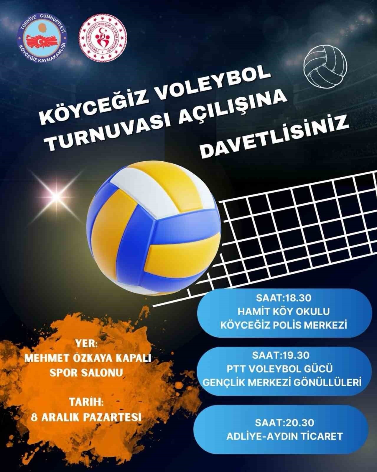 KÖYCEĞİZ’DE ÖDÜLLÜ VOLEYBOL TURNUVASI DÜZENLENDİ