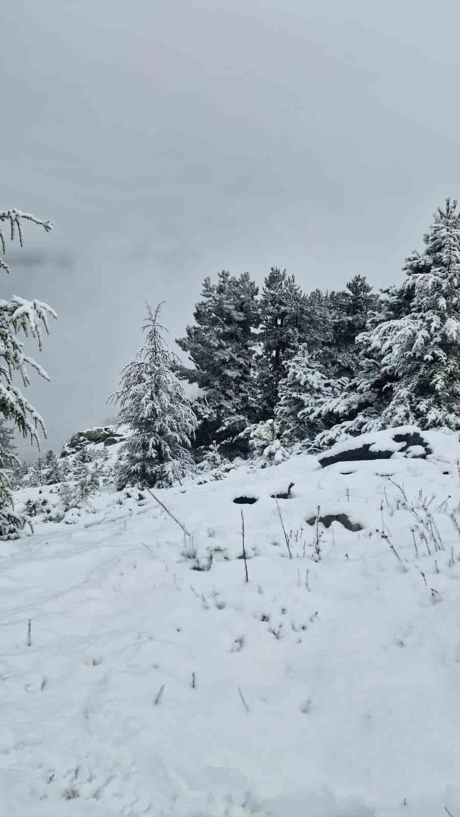 MUĞLA’DA ALÇAK KESİMLERDE ETKİLİ OLAN YAĞMUR, YÜKSEK KESİMLERDE YERİNİ KAR YAĞIŞINA BIRAKIRKEN...