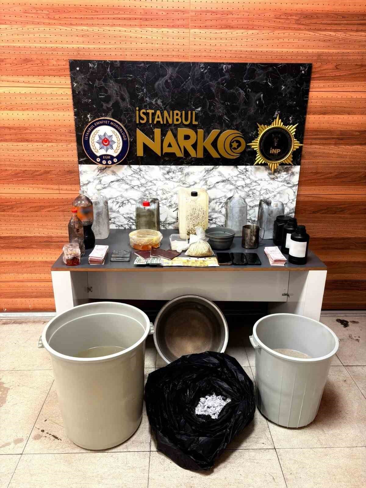 ŞİŞLİ’DE UYUŞTURUCU MADDE ÜRETİMİ NOKTASINA OPERASYON: 97 KİLO UYUŞTURUCU ELE...