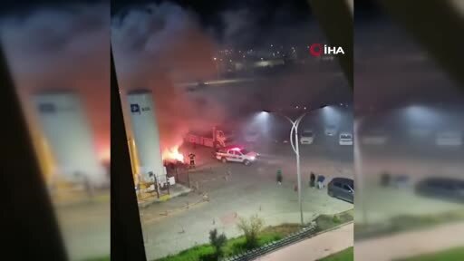 Tekirdağ'da hastane bahçesinde oksijen tüplerinin yanında yangın