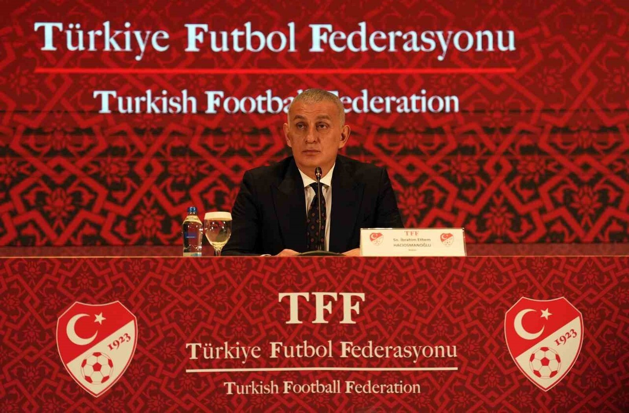 TÜRKİYE FUTBOL FEDERASYONU (TFF) BAŞKANI İBRAHİM ETHEM HACIOSMANOĞLU, TFF HASAN DOĞAN MİLLİ...
