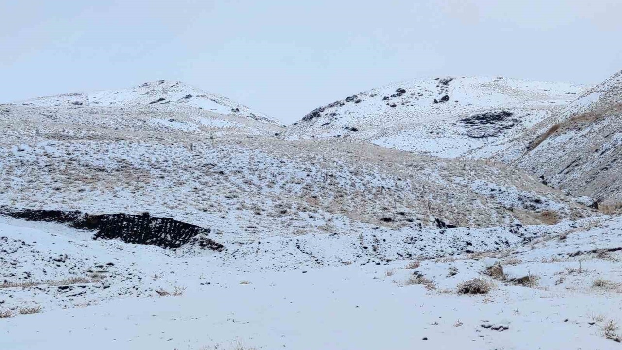 VAN'DA 3 BİN 204 RAKIMLI EREK DAĞI, GECE SAATLERİNDEN İTİBAREN ETKİSİNİ ARTIRAN KAR YAĞIŞIYLA...
