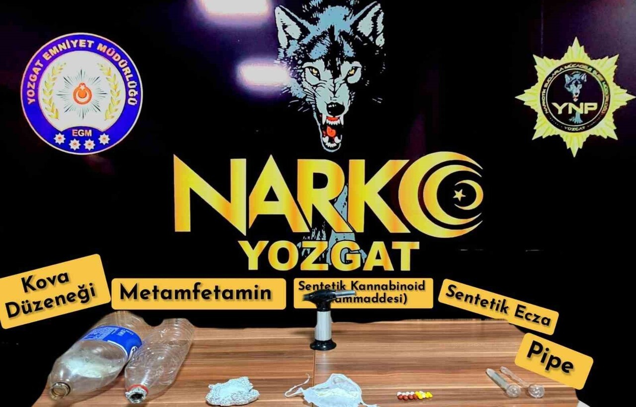 YOZGAT’TA DÜZENLENEN NARKOTİK OPERASYONUNDA UYUŞTURUCU MADDELER ELE GEÇİRİLDİ.-