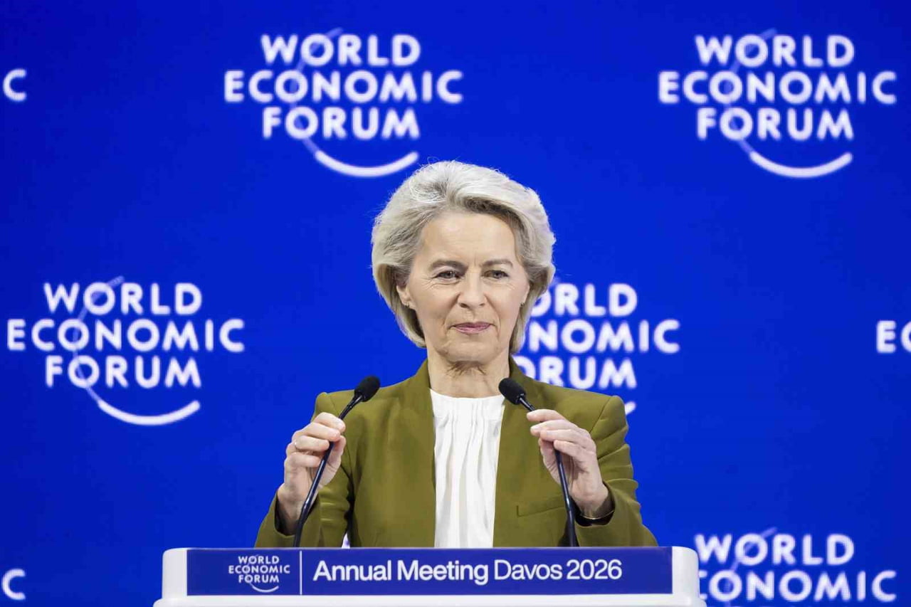 AB KOMİSYONU BAŞKANI URSULA VON DER LEYEN, İSVİÇRE’NİN DAVOS KASABASINDA DÜZENLENEN DÜNYA EKONOMİK...