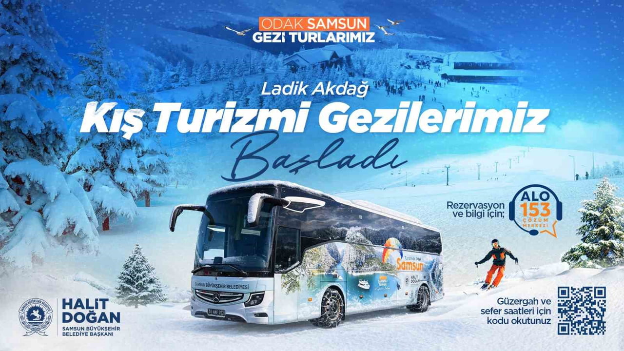 AKDAĞ KAYAK MERKEZİ’NDE SEZON DOLU DOLU GEÇERKEN ODAK SAMSUN TURİZM OTOBÜSLERİ DE LADİK AKDAĞ...