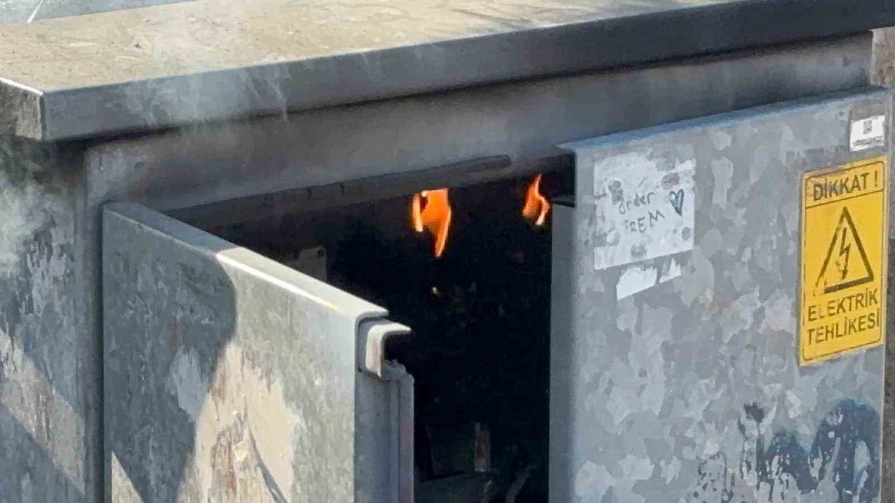 AKSARAY'DA ELEKTRİK PANOSUNDA ŞASE NEDENİYLE ÇIKAN YANGIN KORKUTTU.