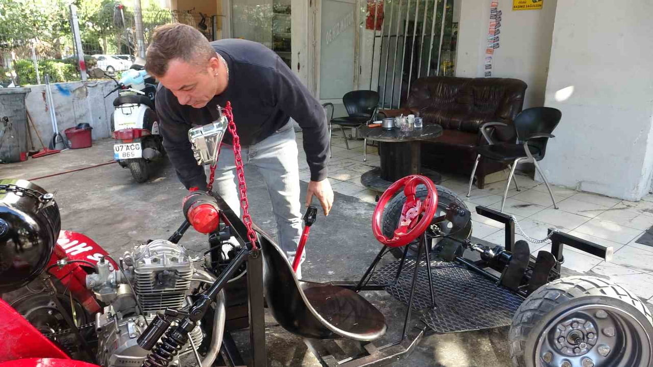 ANTALYA'DA 27 YILLIK MOTOSİKLET TAMİRCİSİ İSA YALÇIN, ARKADAŞLARININ ‘YAPAMAZSIN' SÖZLERİNE...
