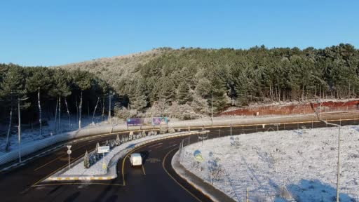 Aydos beyaza büründü, kartpostallık manzaralar ortaya çıktı