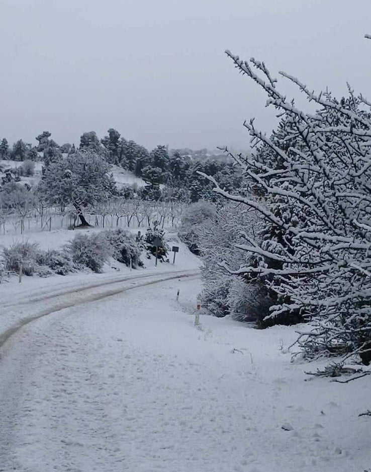 BURDUR'UN GÖLHİSAR İLÇESİNDE YÜKSEK KESİMLERDE KAR YAĞIŞI ETKİLİ OLDU.