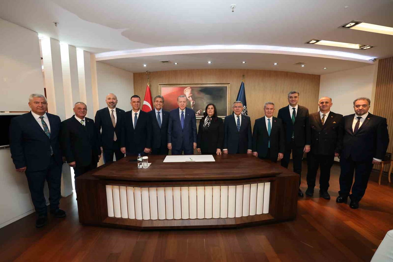 CUMHURBAŞKANI ERDOĞAN, AYDIN İLİ BELEDİYE BAŞKANLARIYLA
