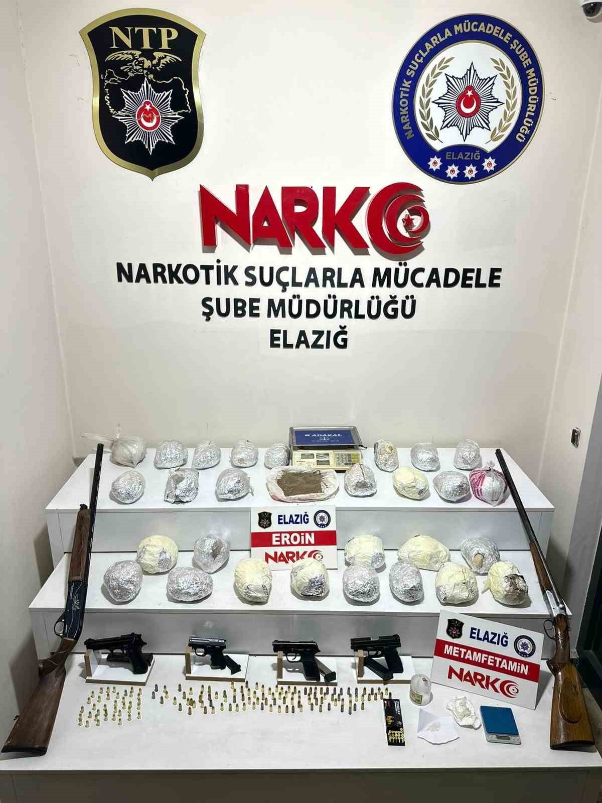 ELAZIĞ’DA POLİS EKİPLERİ TARAFINDAN GERÇEKLEŞTİRİLEN UYUŞTURUCU OPERASYONUNDA, 4 ŞÜPHELİ...