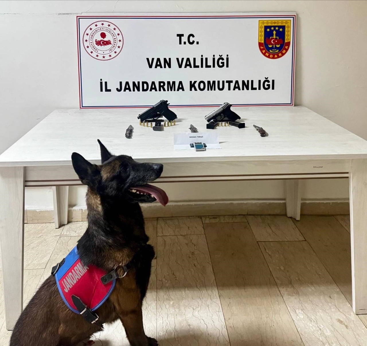 ERCİŞ İLÇESİNDE JANDARMA EKİPLERİNCE YÜRÜTÜLEN ÇALIŞMALAR SONUCUNDA RUHSATSIZ TABANCA ELE...