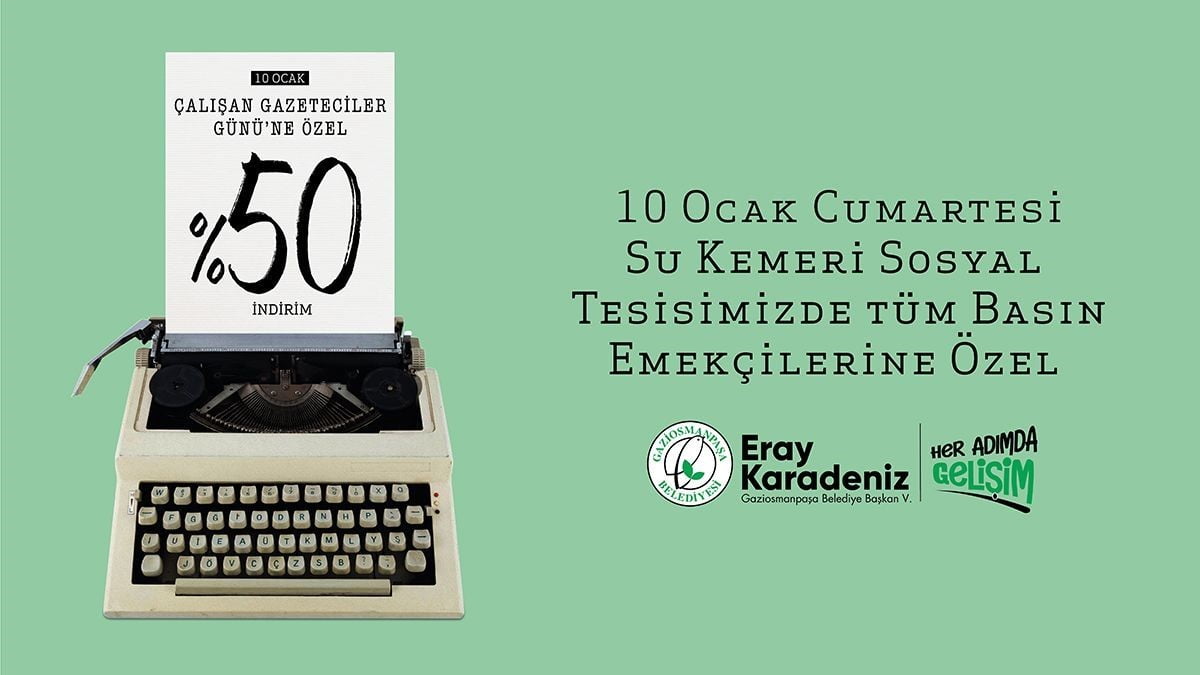 GAZİOSMANPAŞA BELEDİYESİ, 10 OCAK ÇALIŞAN GAZETECİLER GÜNÜ DOLAYISIYLA SU KEMERİ SOSYAL TESİSİ’NİN...