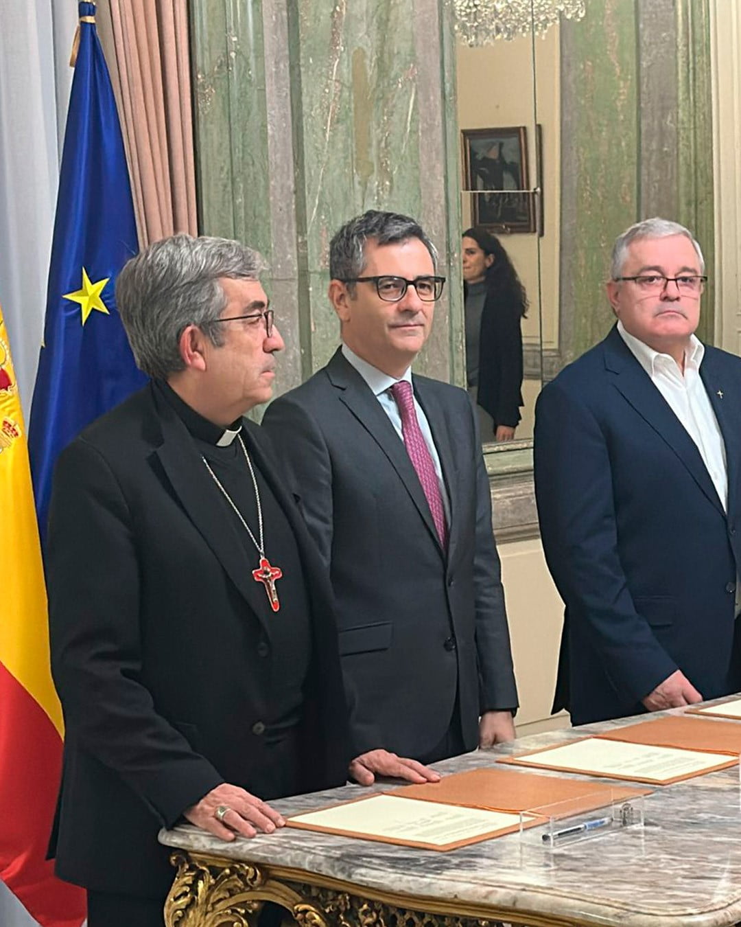 İSPANYA ADALET BAKANI FELİX BOLANOS, İSPANYA'NIN BAŞKENTİ MADRİD'DE BASIN TOPLANTISI...