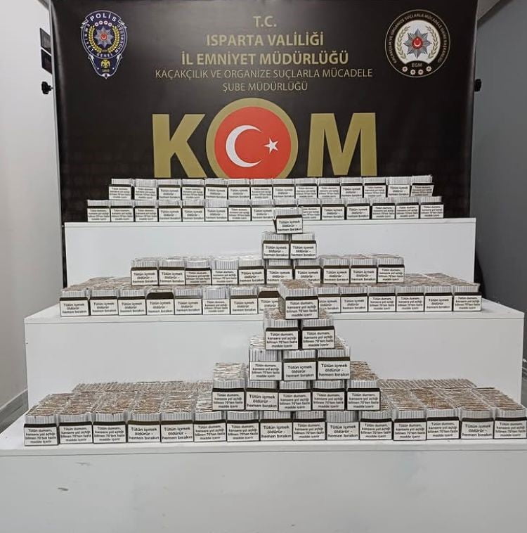 ISPARTA'DA POLİS EKİPLERİNCE YÜRÜTÜLEN ÇALIŞMALAR KAPSAMINDA 40 BİN ADET DOLDURULMUŞ MAKARON ELE...