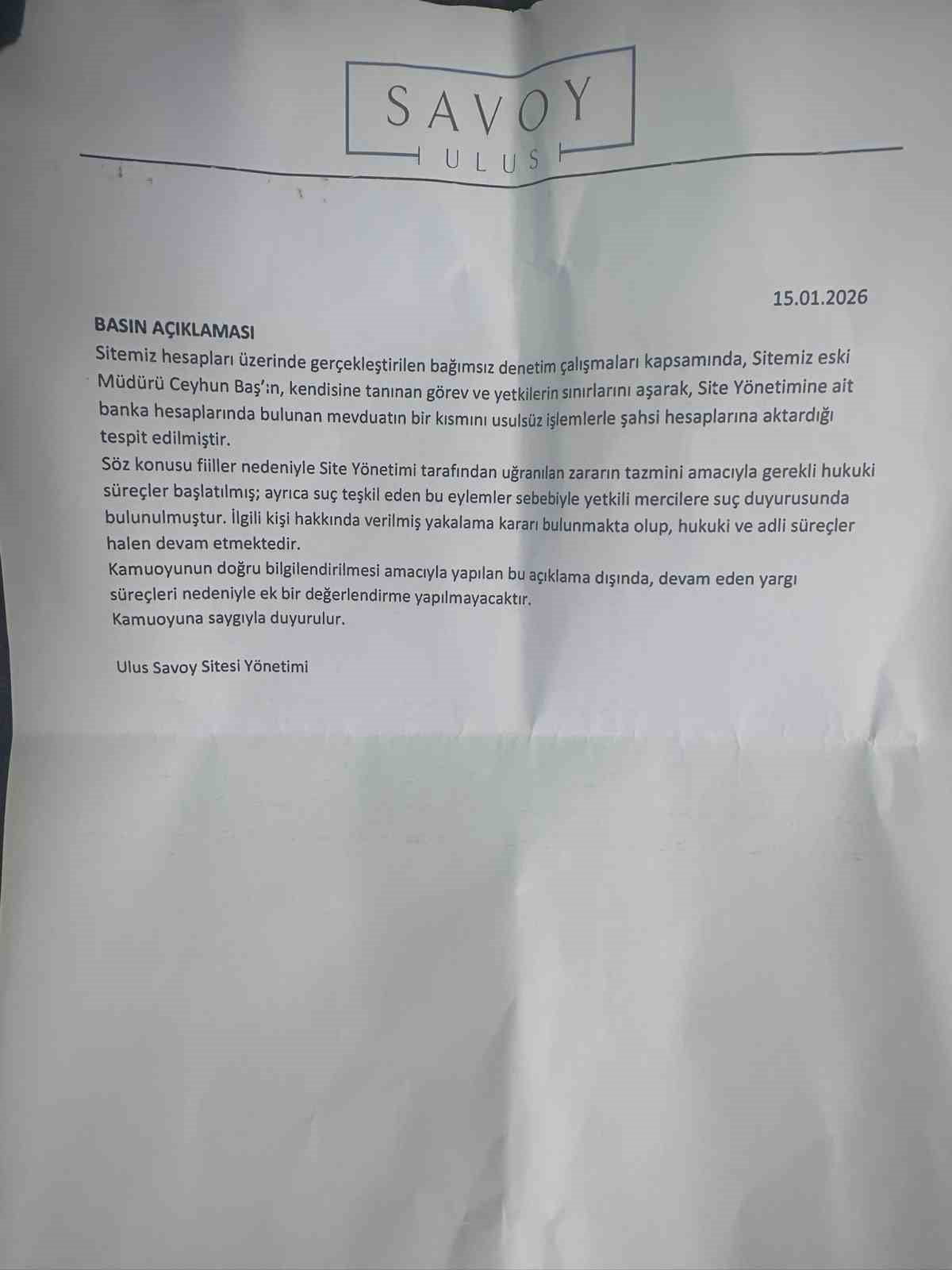 İSTANBUL'DA ÜNLÜ İSİMLERİN DE YAŞADIĞI ULUS SAVOY SİTESİ'NDE İDDİAYA GÖRE YAPILAN DENETİMLERDE...