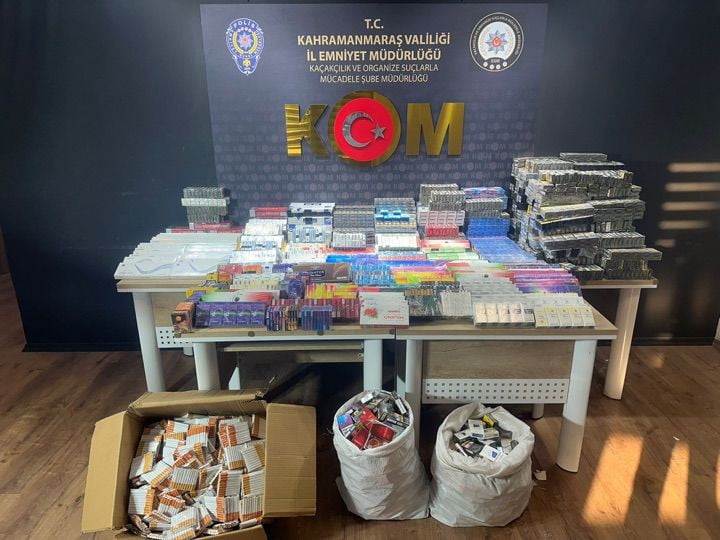 KAHRAMANMARAŞ'TA DÜZENLENEN KAÇAKÇILIK OPERASYONUNDA 5 BİN PAKET KAÇAK SİGARA ELE...