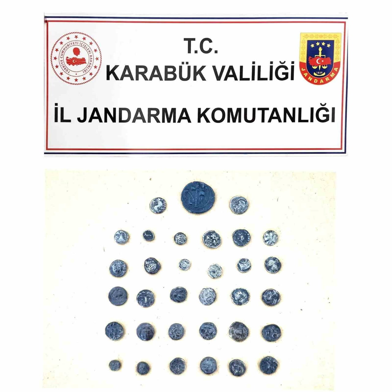 KARABÜK’TE JANDARMA EKİPLERİNCE DÜZENLENEN OPERASYONDA, ANTİK YUNAN DÖNEMİNE AİT OLDUĞU...