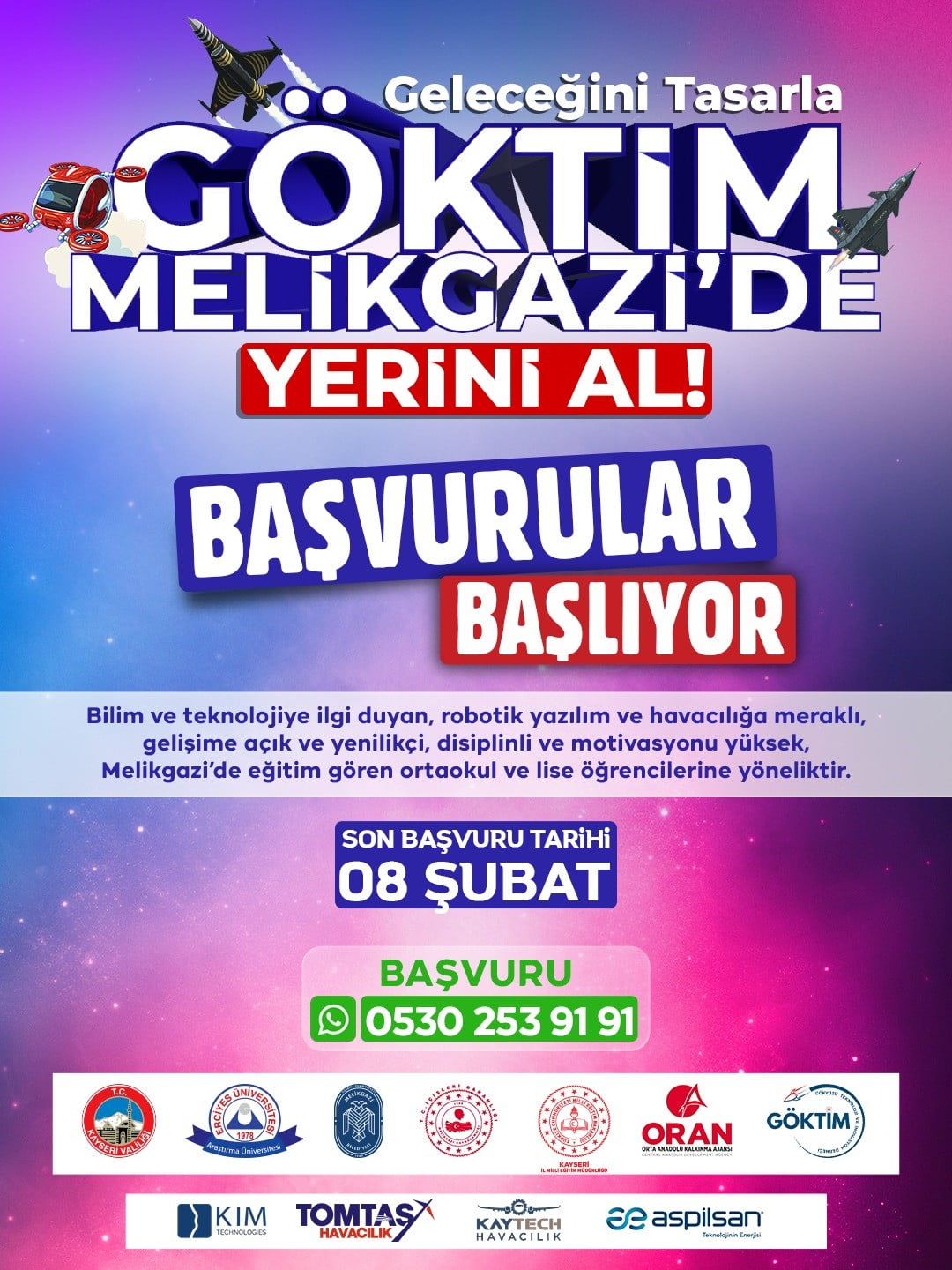 KAYSERİ VALİLİĞİ HİMAYESİNDE KURULAN GÖKYÜZÜ TEKNOLOJİ VE İNOVASYON MERKEZİ (GÖKTİM) KAPSAMINDA...